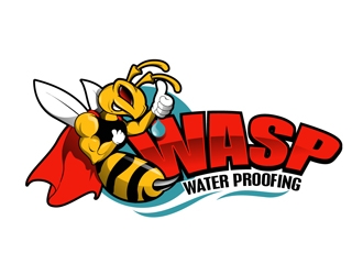 WASP WATERPROOFING logo design by DreamLogoDesign