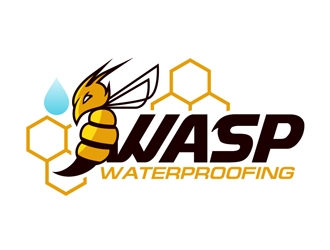 WASP WATERPROOFING logo design by DreamLogoDesign