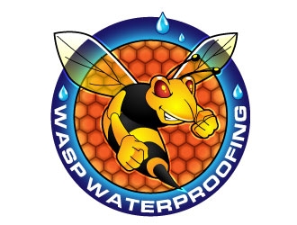 WASP WATERPROOFING logo design by Suvendu