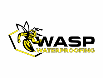 WASP WATERPROOFING logo design by mutafailan