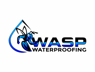 WASP WATERPROOFING logo design by mutafailan