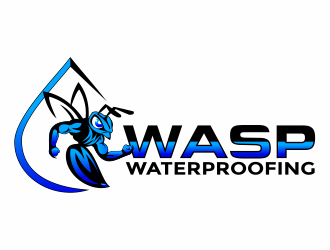 WASP WATERPROOFING logo design by mutafailan