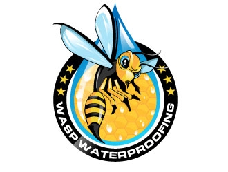 WASP WATERPROOFING logo design by Suvendu