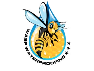 WASP WATERPROOFING logo design by Suvendu