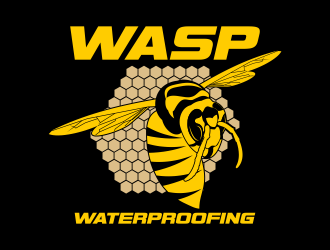 WASP WATERPROOFING logo design by beejo