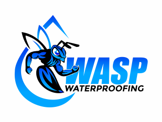 WASP WATERPROOFING logo design by mutafailan