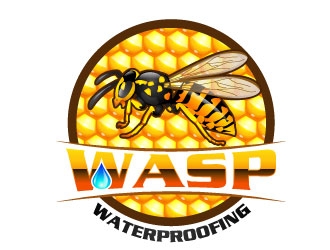 WASP WATERPROOFING logo design by uttam