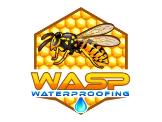 WASP WATERPROOFING logo design by uttam