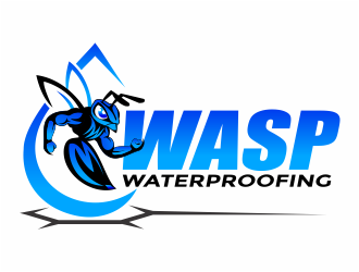 WASP WATERPROOFING logo design by mutafailan