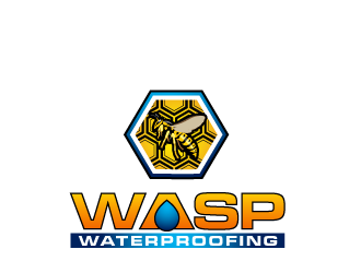 WASP WATERPROOFING logo design by tec343