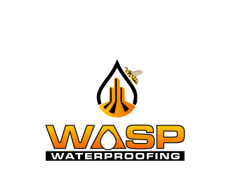 WASP WATERPROOFING logo design by tec343