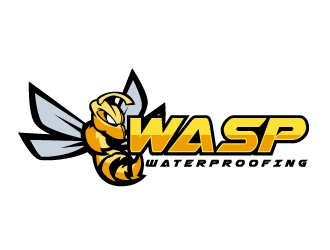 WASP WATERPROOFING logo design by ElonStark