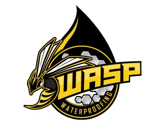 WASP WATERPROOFING logo design by daywalker