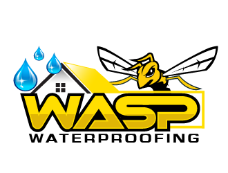 WASP WATERPROOFING logo design by THOR_