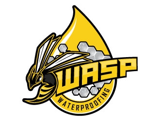 WASP WATERPROOFING logo design by daywalker