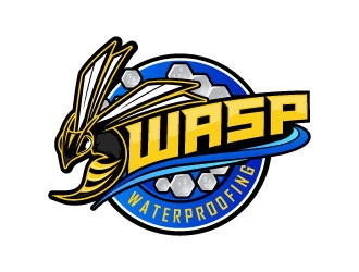 WASP WATERPROOFING logo design by daywalker