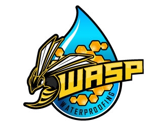 WASP WATERPROOFING logo design by daywalker