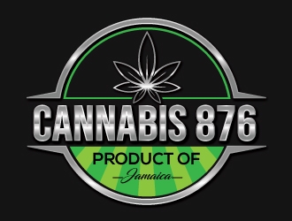 Cannabis 876 -Product Of Jamaica- logo design by Upoops