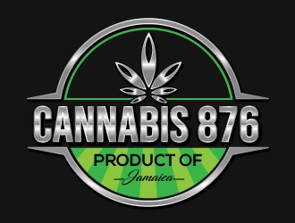 Cannabis 876 -Product Of Jamaica- logo design by Upoops