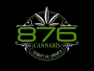 Cannabis 876 -Product Of Jamaica- logo design by b3no