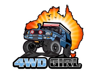 4WD GIRL logo design by uttam