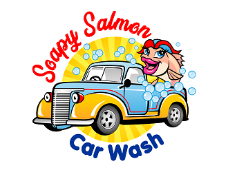 Soapy Salmon Car Wash logo design by haze