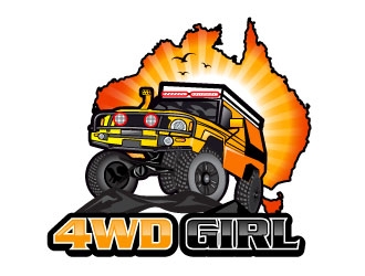 4WD GIRL logo design by uttam