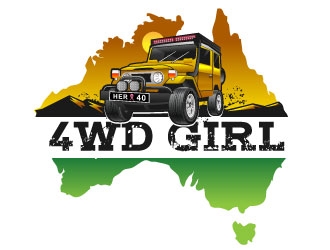 4WD GIRL logo design by Suvendu