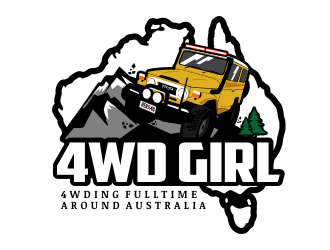4WD GIRL logo design by andriandesain