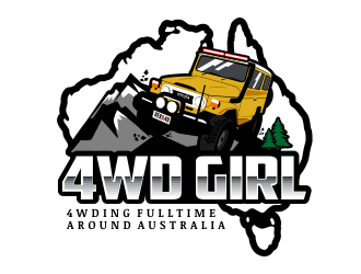 4WD GIRL logo design by andriandesain