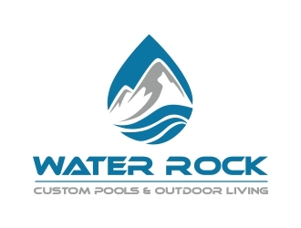 Water Rock Custom Pools & Outdoor Living logo design by ruki