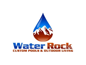 Water Rock Custom Pools & Outdoor Living logo design by uttam