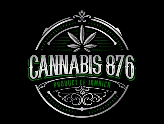Cannabis 876 -Product Of Jamaica- logo design by jaize