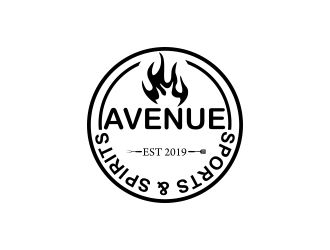 Avenue Sports & Spirits  logo design by naldart