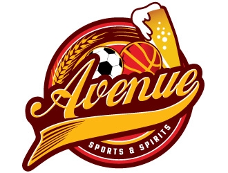 Avenue Sports & Spirits  logo design by REDCROW