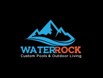 Water Rock Custom Pools & Outdoor Living logo design by Manolo