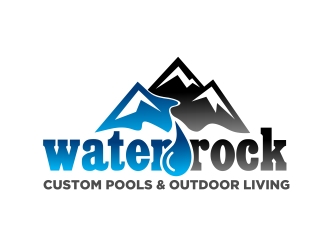 Water Rock Custom Pools & Outdoor Living logo design by aura