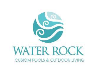 Water Rock Custom Pools & Outdoor Living logo design by JessicaLopes