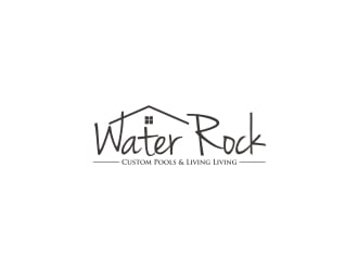 Water Rock Custom Pools & Outdoor Living logo design by narnia