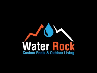 Water Rock Custom Pools & Outdoor Living logo design by Erasedink