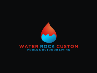 Water Rock Custom Pools & Outdoor Living logo design by bricton