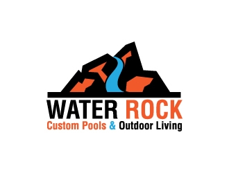 Water Rock Custom Pools & Outdoor Living logo design by Erasedink