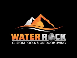 Water Rock Custom Pools & Outdoor Living logo design by usef44