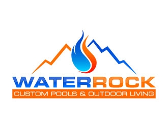 Water Rock Custom Pools & Outdoor Living logo design by daywalker
