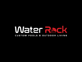 Water Rock Custom Pools & Outdoor Living logo design by zakdesign700
