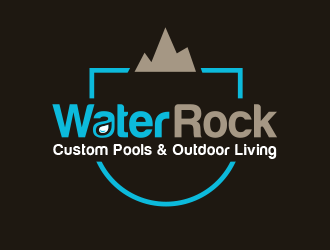 Water Rock Custom Pools & Outdoor Living logo design by BeDesign