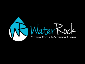 Water Rock Custom Pools & Outdoor Living logo design by BeDesign