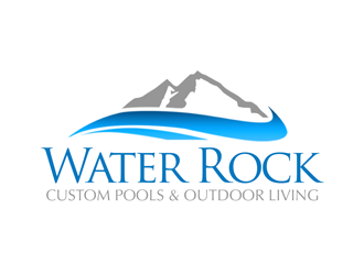 Water Rock Custom Pools & Outdoor Living logo design by kunejo