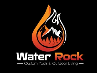 Water Rock Custom Pools & Outdoor Living logo design by Suvendu