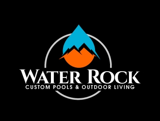 Water Rock Custom Pools & Outdoor Living logo design by nexgen